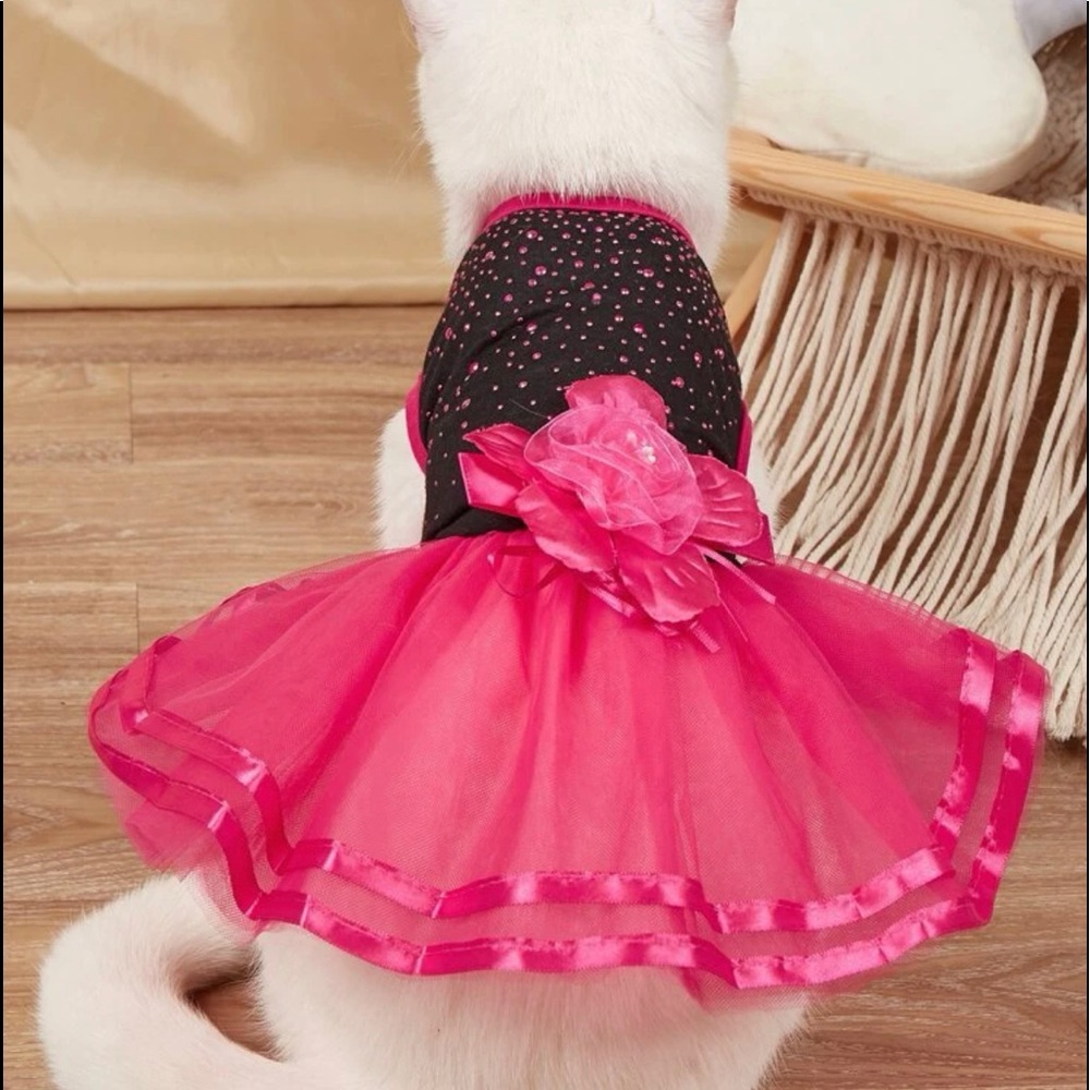 Rose Decor Pet Dress